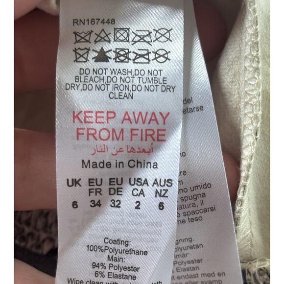 NWT Pretty Little Thing Snake Skin Corset Bustier Crop Top Y2K Sz 2 - Picture 6 of 6